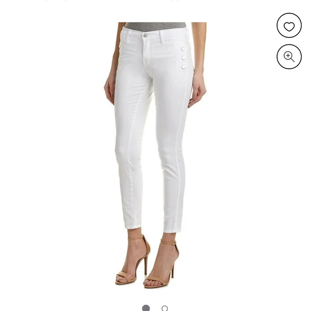 J Brand White Straight Leg Jeans